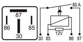 DNI 8121 - Relé Auxiliar Universal 80A