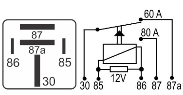 DNI 8122 - Relé Auxiliar Reversor 80/60A
