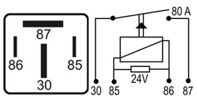 DNI 8221 - Relé Auxiliar Universal 80A – 24V