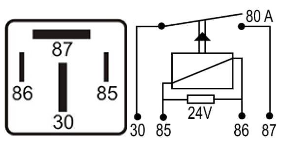 DNI 8221 - Relé Auxiliar Universal 80A – 24V
