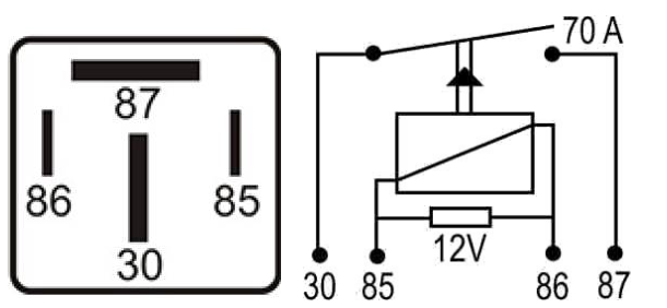 DNI 0192 - Relé Auxiliar Universal 70A – 12V