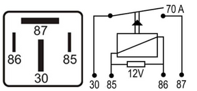DNI 0192 - Relé Auxiliar Universal 70A – 12V