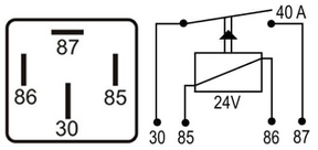 DNI 0212 - Relé Auxiliar Universal - 40A – 24V