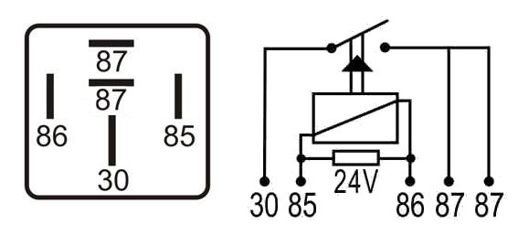 DNI 0214 - Relé Auxiliar Universal Duplo – 24V - N.A 2x25A