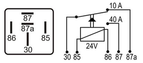 DNI 0240 - Relé Auxiliar Reversor Universal 40/10A – 24V
