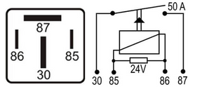 DNI 0292 - Relé Auxiliar Universal - 50A – 24V