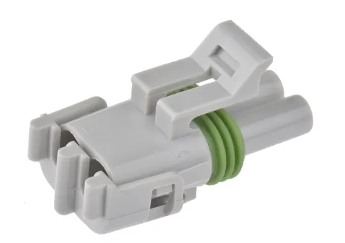 Conector Fêmea 2 Vias Cinza - 12103784 - Loja da Conexão Elétrica