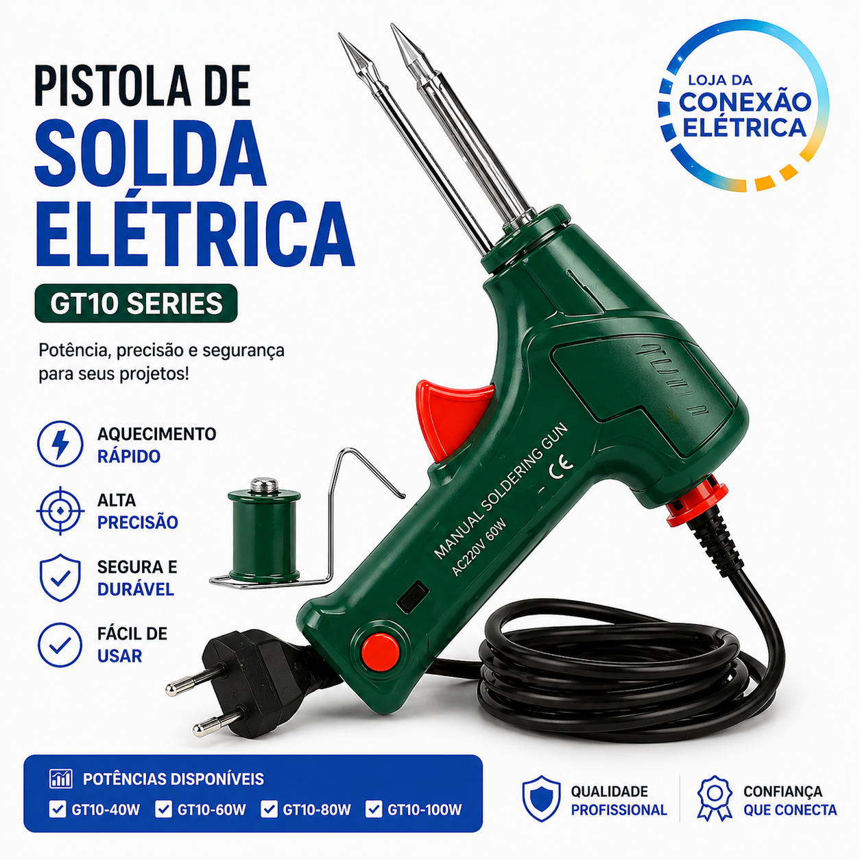 Ferro de Solda Semi-automatico 60W