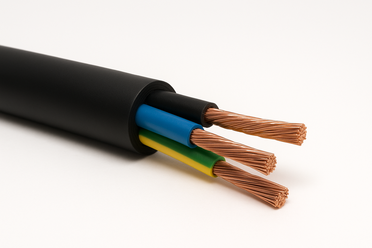 Cabo PP 3X1,50mm² 70°C 500V NM 247 - PT, AZ, VD/AM
