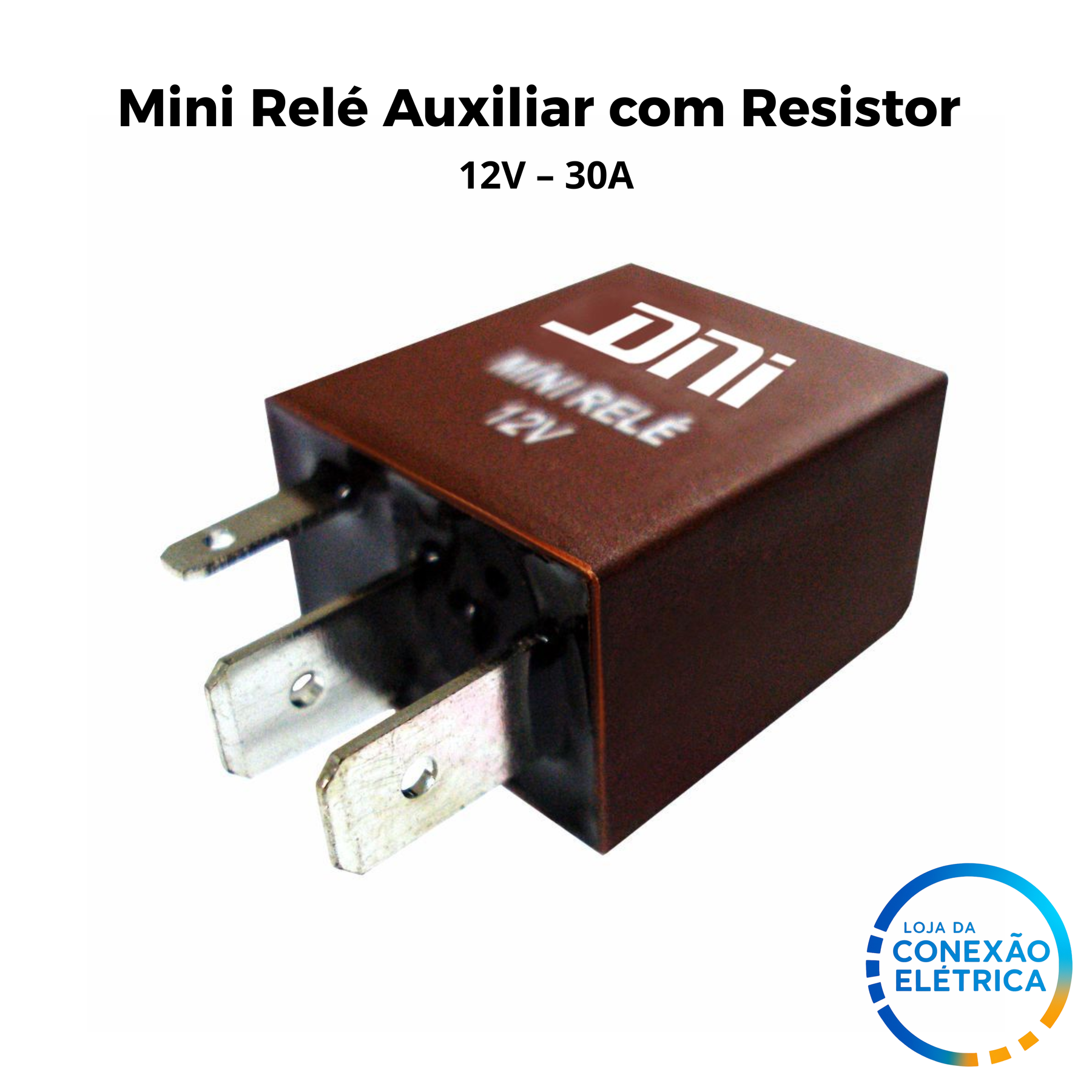 DNI 0123 – Mini Relé Auxiliar 12V – 30A com Resistor