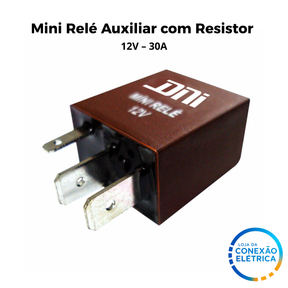 DNI 0123 – Mini Relé Auxiliar 12V – 30A com Resistor