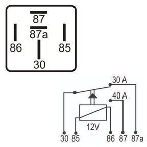 DNI 0116 – Relé Auxiliar Reversor Universal 12V – 40/30A