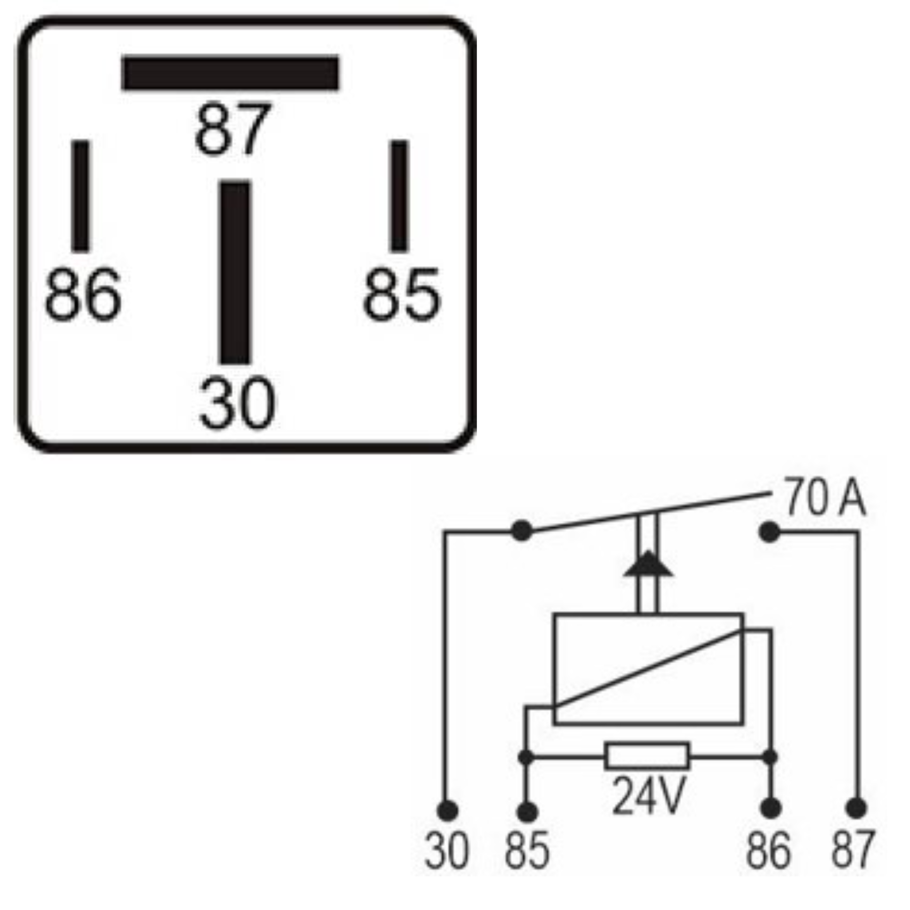 DNI 0221 – Relé Mini 24V / 70A