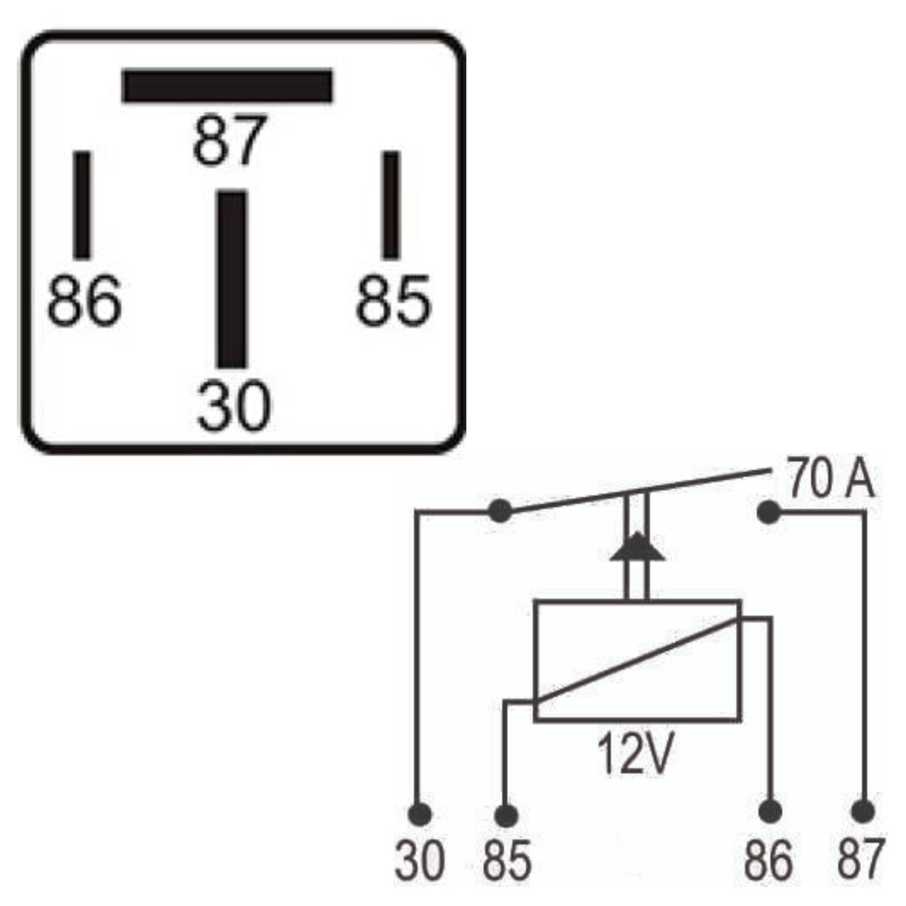 DNI 0122 – Relé Auxiliar Universal 12V – 70A