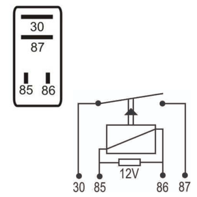 DNI 0123 – Mini Relé Auxiliar 12V – 30A com Resistor