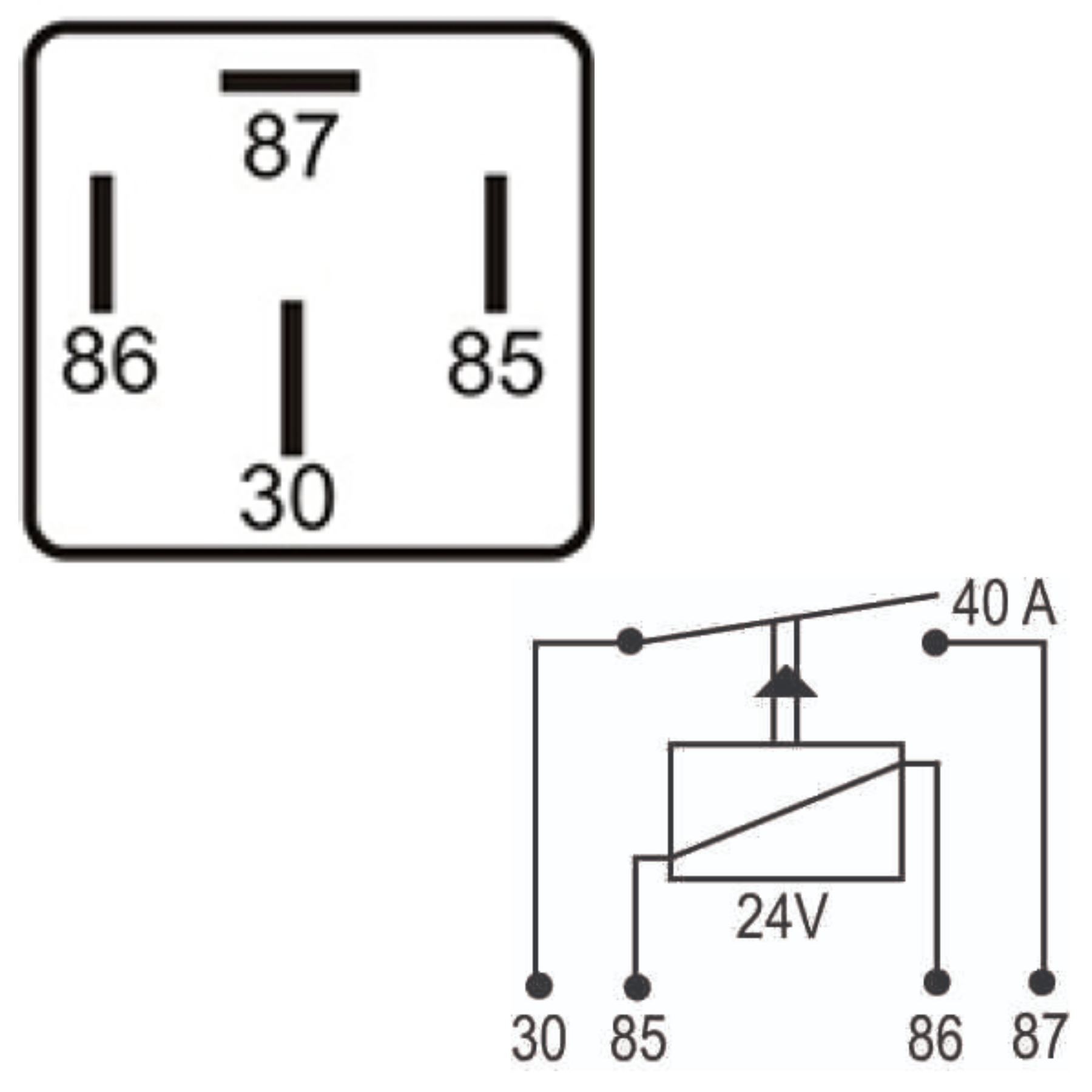 DNI 0211 – Relé Auxiliar Universal 40A – 24V