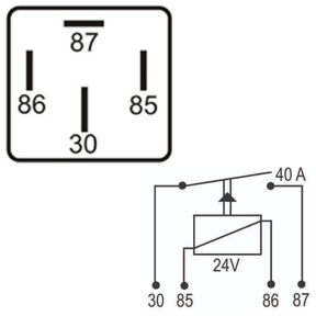 DNI 0211 – Relé Auxiliar Universal 40A – 24V
