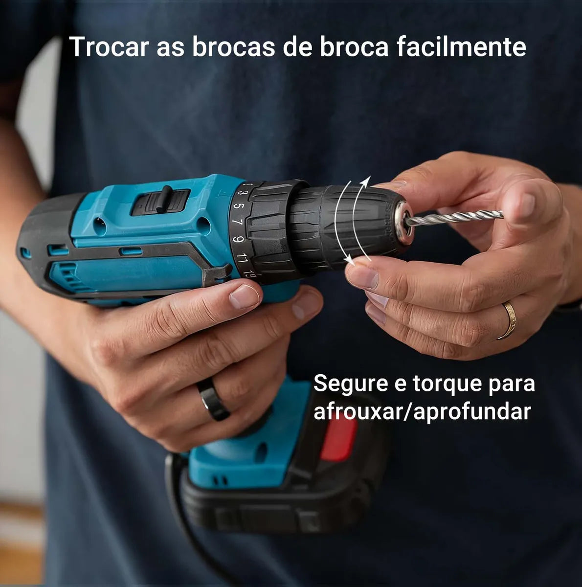 Kit Furadeira Parafusadeira Impacto Sem Fio 2 Baterias 21v