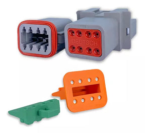 Kit Conector Deutsch/Amphenol Oito Vias Macho E Fêmea AT06-8s AT04-8p 8p - Loja da Conexão Elétrica