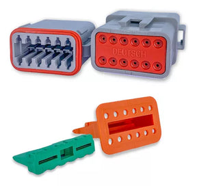 Kit Conector Deutsch/Amphenol 12 Vias Macho e Fêmea AT06-12s e AT04-12p - Loja da Conexão Elétrica