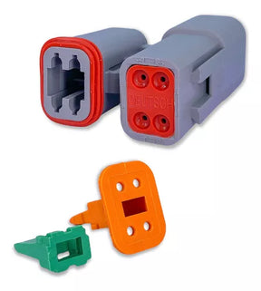 Kit Conector Deutsch/Amphenol 4 Vias Macho E Fêmea AT06-4s AT04-4p 4pinos - Loja da Conexão Elétrica