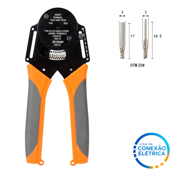 Alicate de Crimpagem terminais Circulares