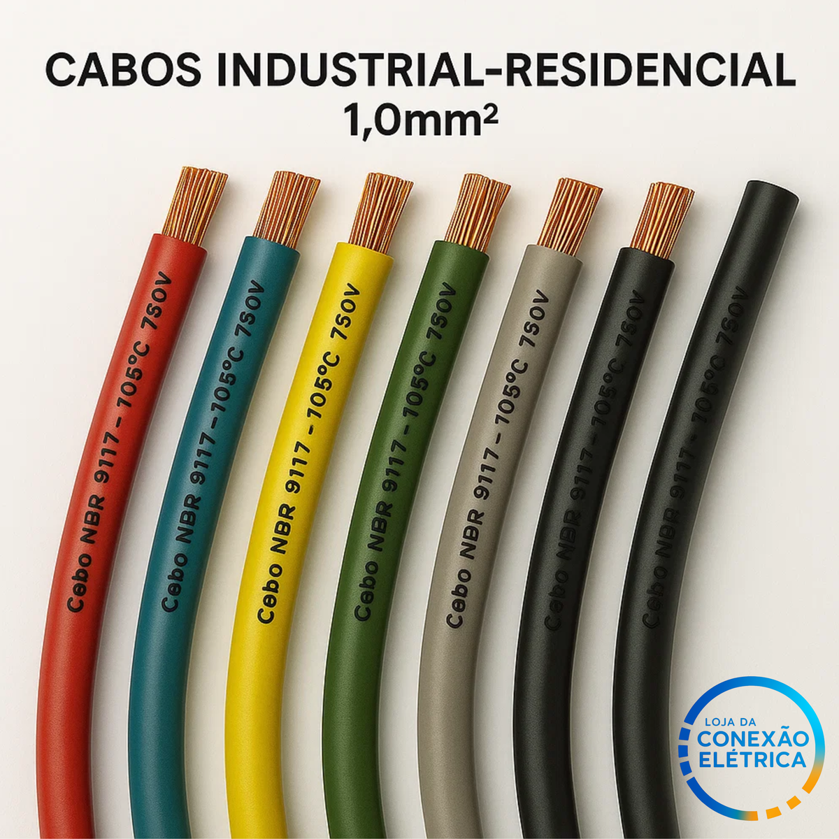 Cabo Flexível 1,0mm 105ºC 750V NBR 9117