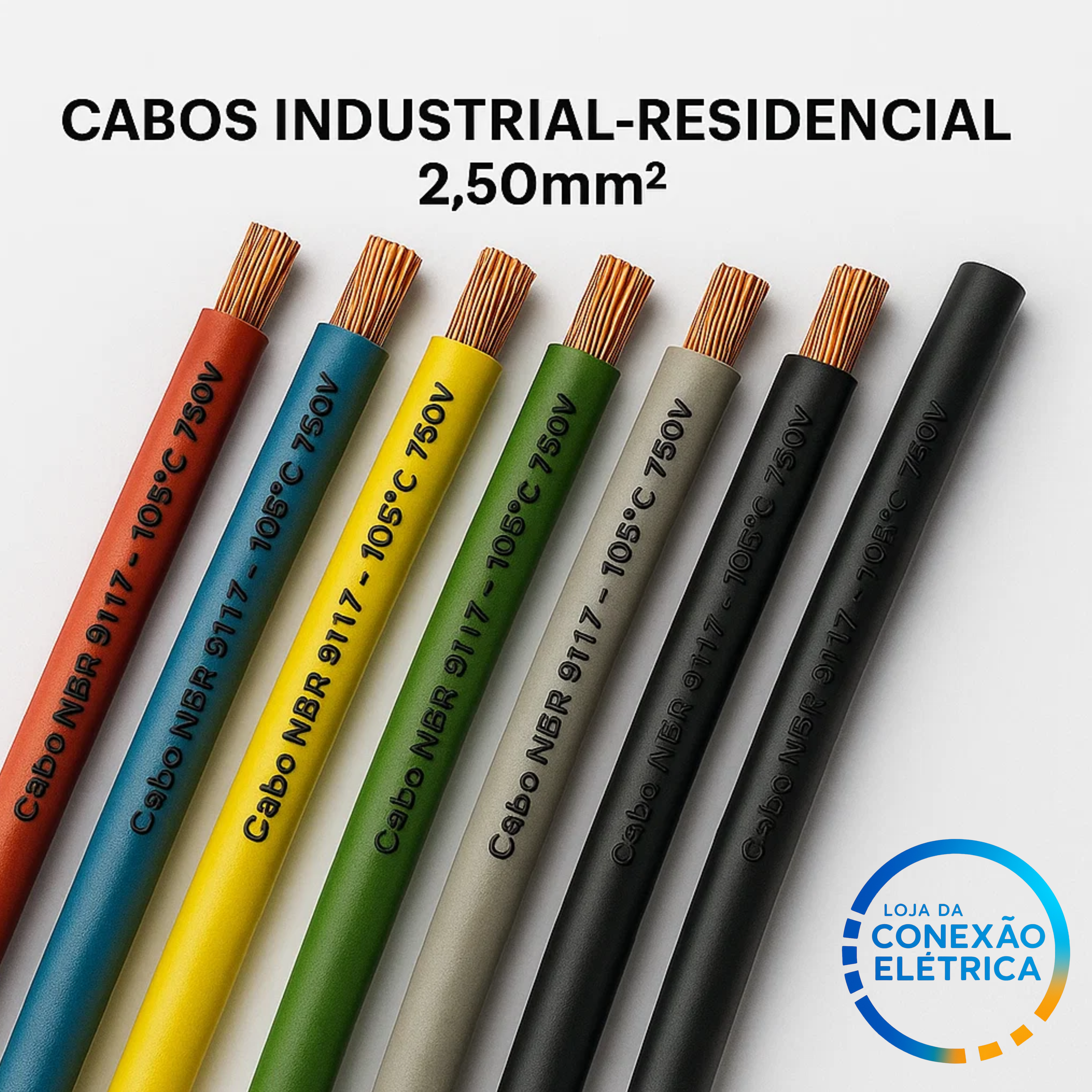 Cabo Flexível 2,50mm2 105ºC 750V NBR 9117