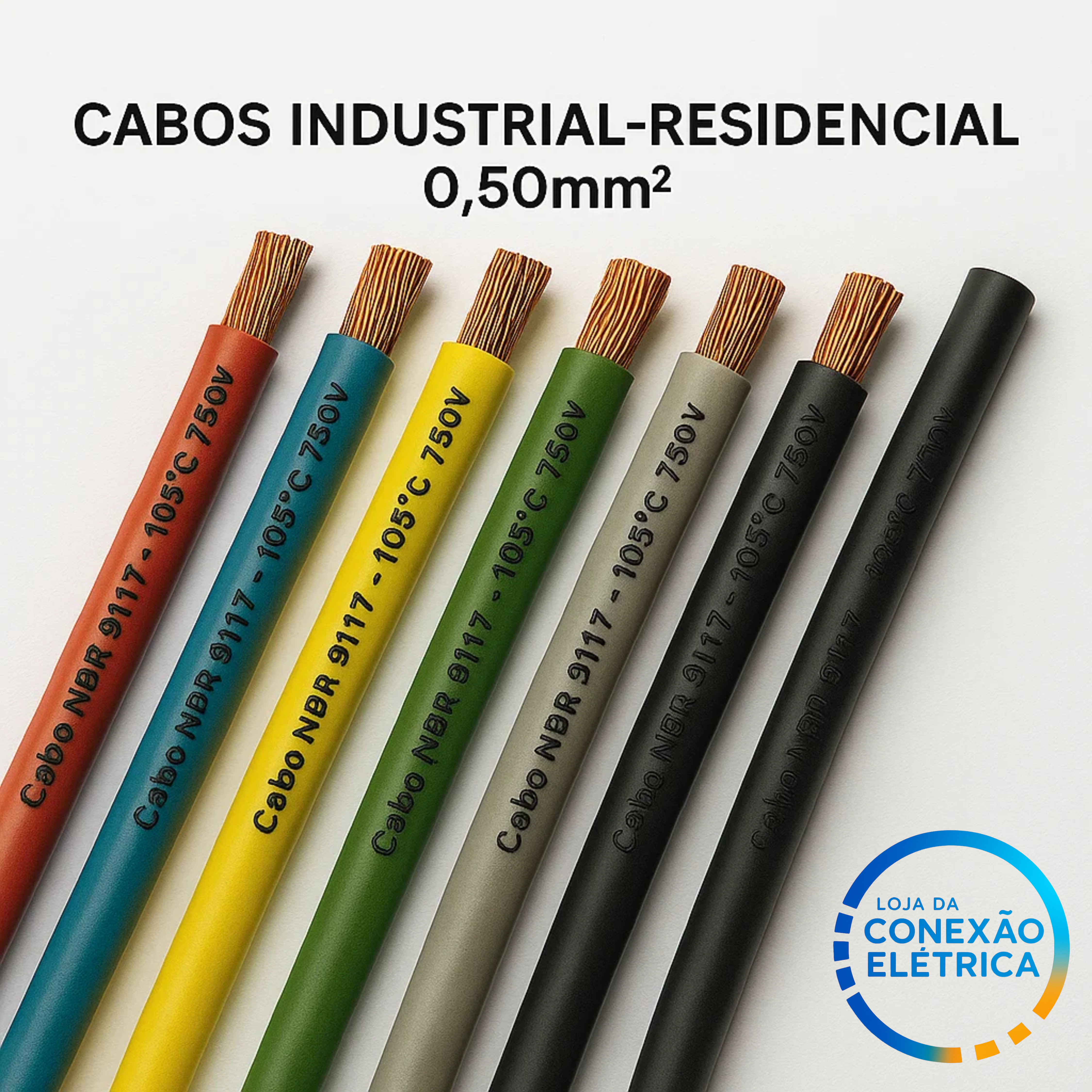 Cabo Flexível 0,50mm2 105ºC 750V NBR 9117