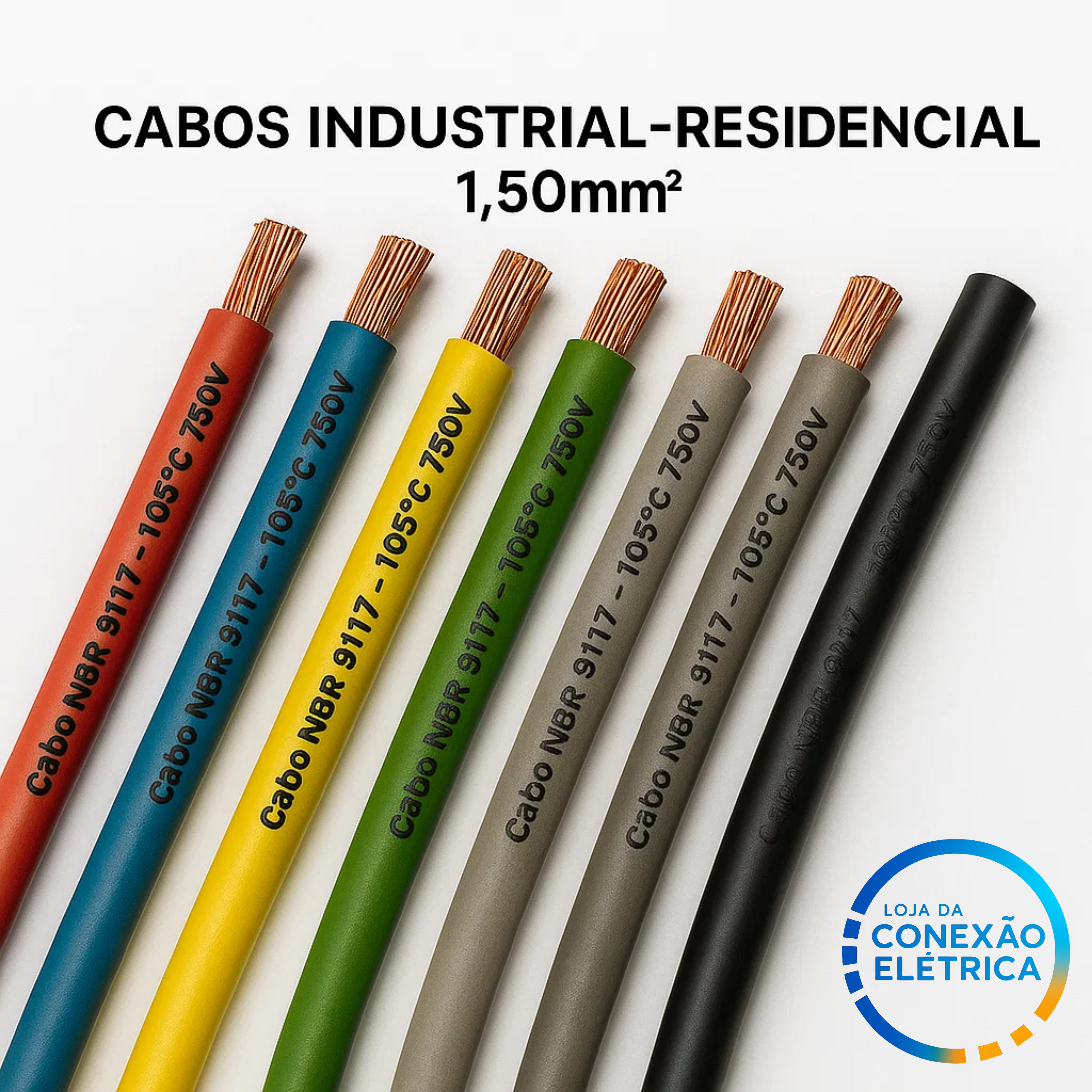 Cabo Flexível 1,50mm2 105ºC 750V NBR 9117