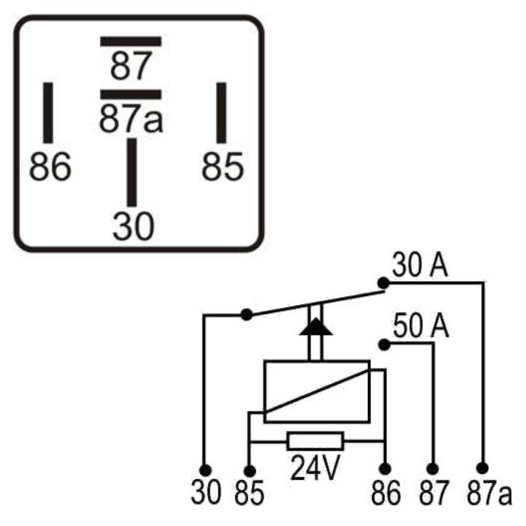 DNI 8215 – Relé Auxiliar Reversor Universal 24V – 50/30A