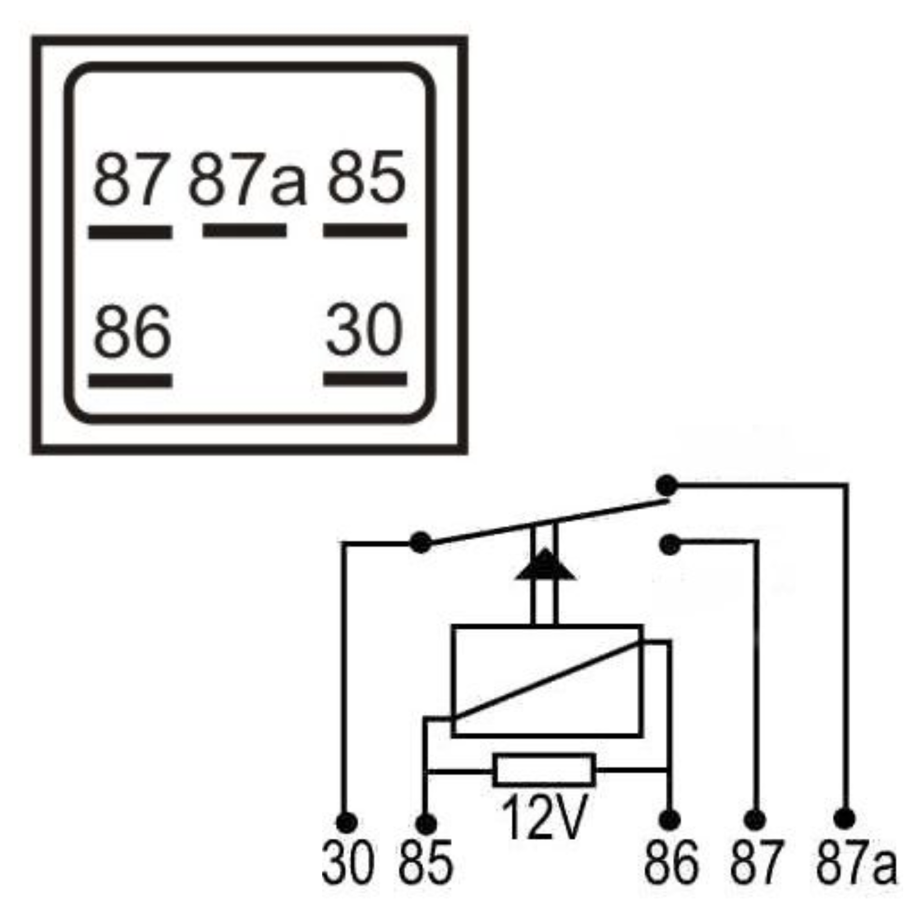 DNI 8111 – Relé Auxiliar Reversor para Injeção Eletrônica GM – 12V (40/30A)