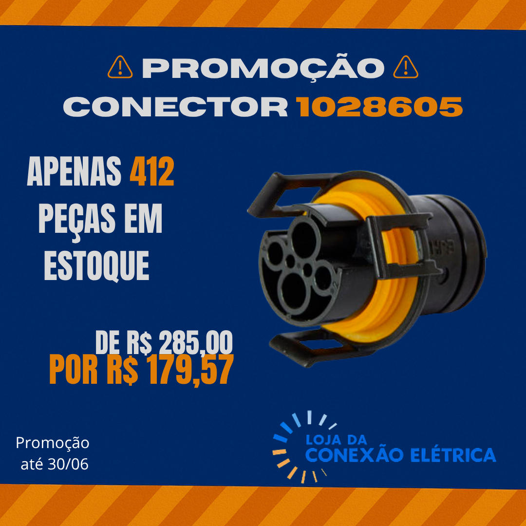 Promoção Conector 4 Vias para tomada IsoBus - 1028605 - Loja da Conexão Elétrica