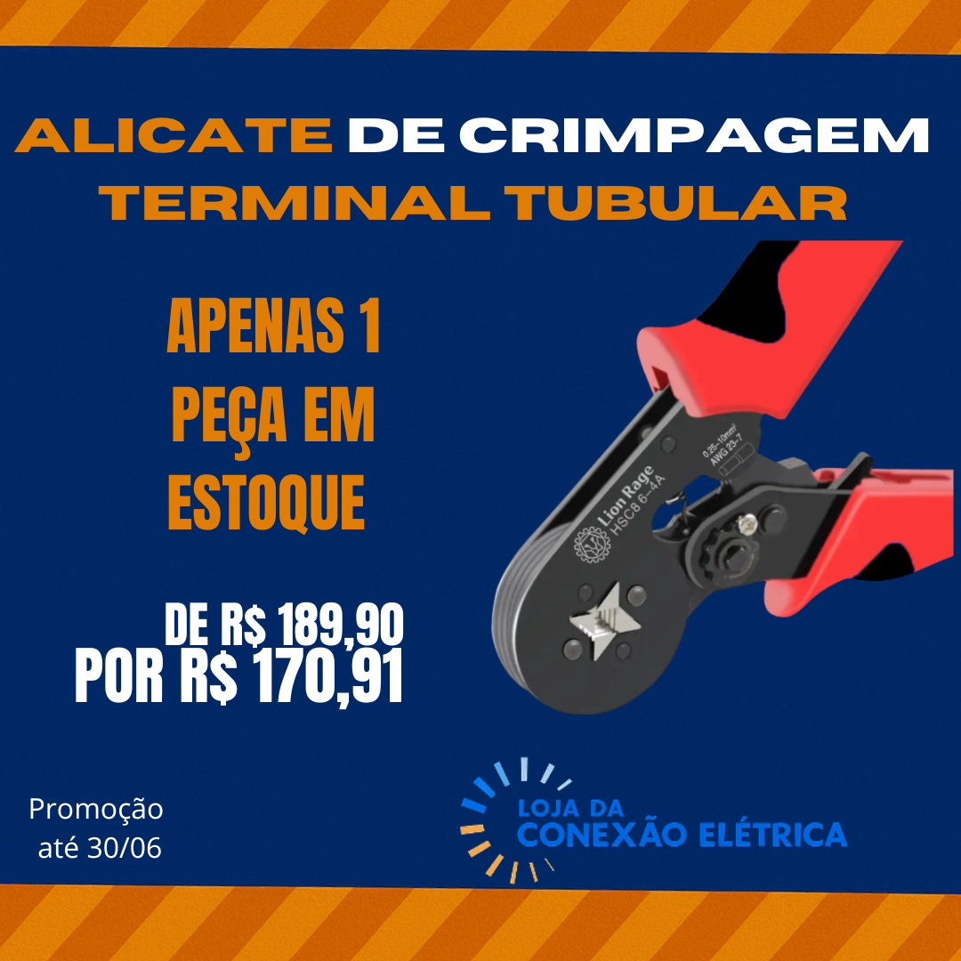 Promoção Alicate de Crimpagem Terminal Tubular - Loja da Conexão Elétrica