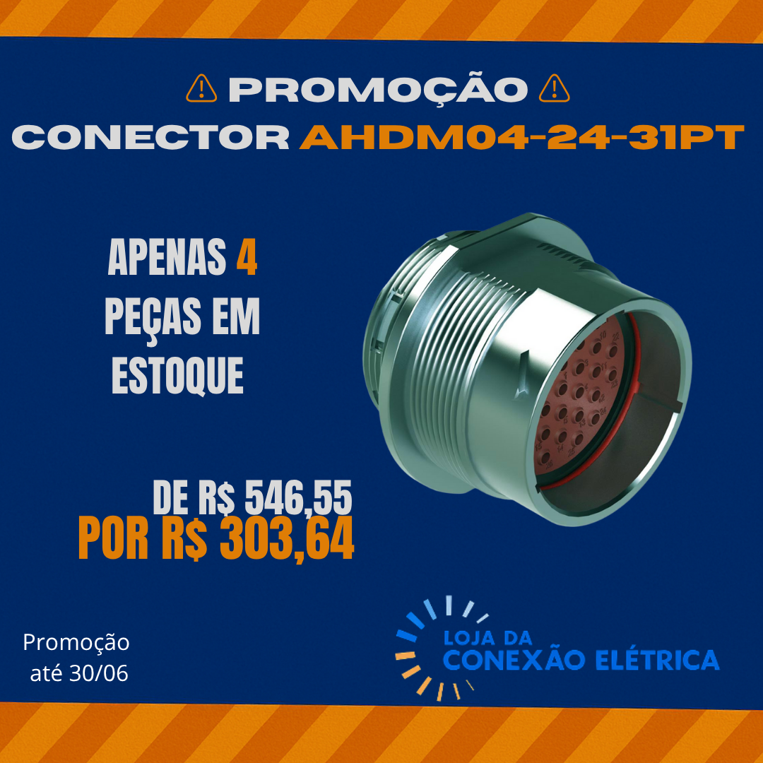 Promoção Conector 31 Vias - AHDM04-24-31PT - Loja da Conexão Elétrica