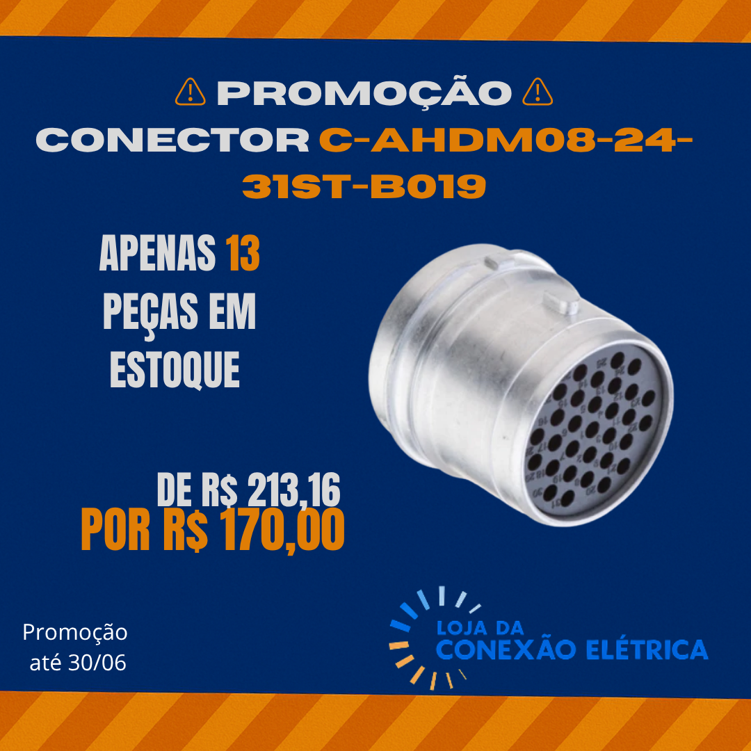 Promoção Conector 31 Vias - C-AHDM08-24-31ST-B019 - Loja da Conexão Elétrica