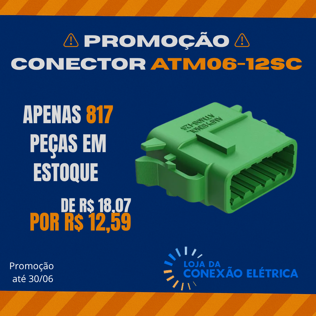Promoção Conector 12 Vias - ATM06-12SC - Loja da Conexão Elétrica