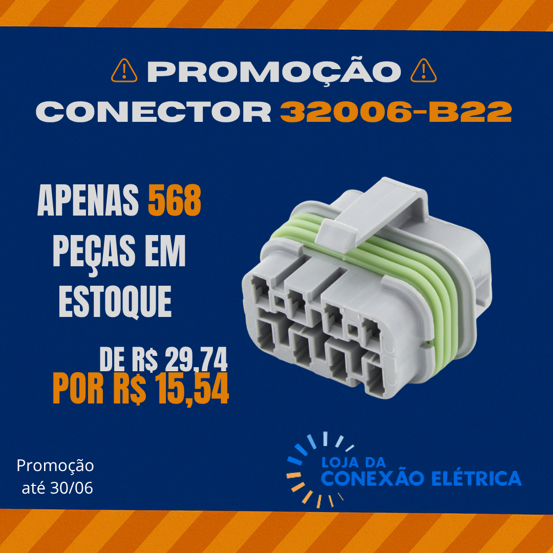 Promoção Conector 8 Vias - 32006-B22 - Loja da Conexão Elétrica