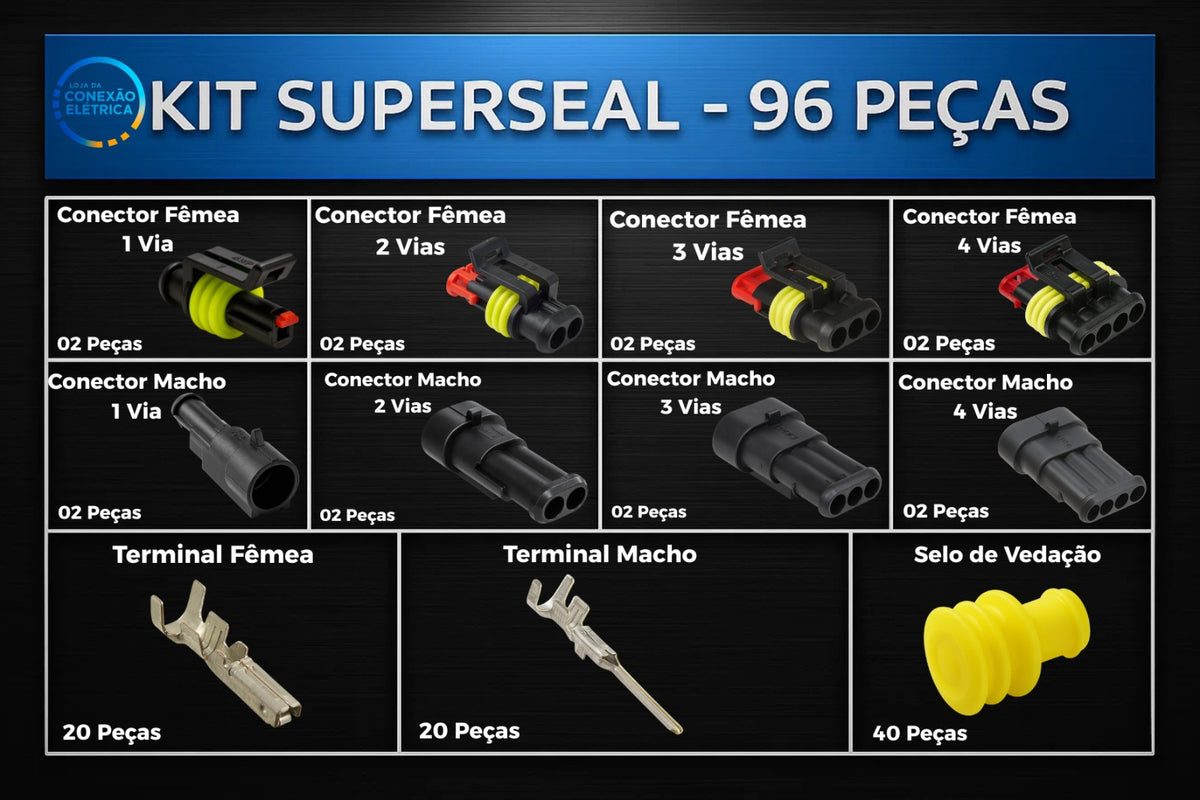 Super Kit Superseal - 96 Peças - Original Automotivo