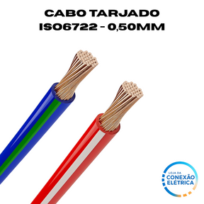 Cabo Automotivo ER 0,50mm2 600v ISO6722 Tarjados - Loja da Conexão Elétrica