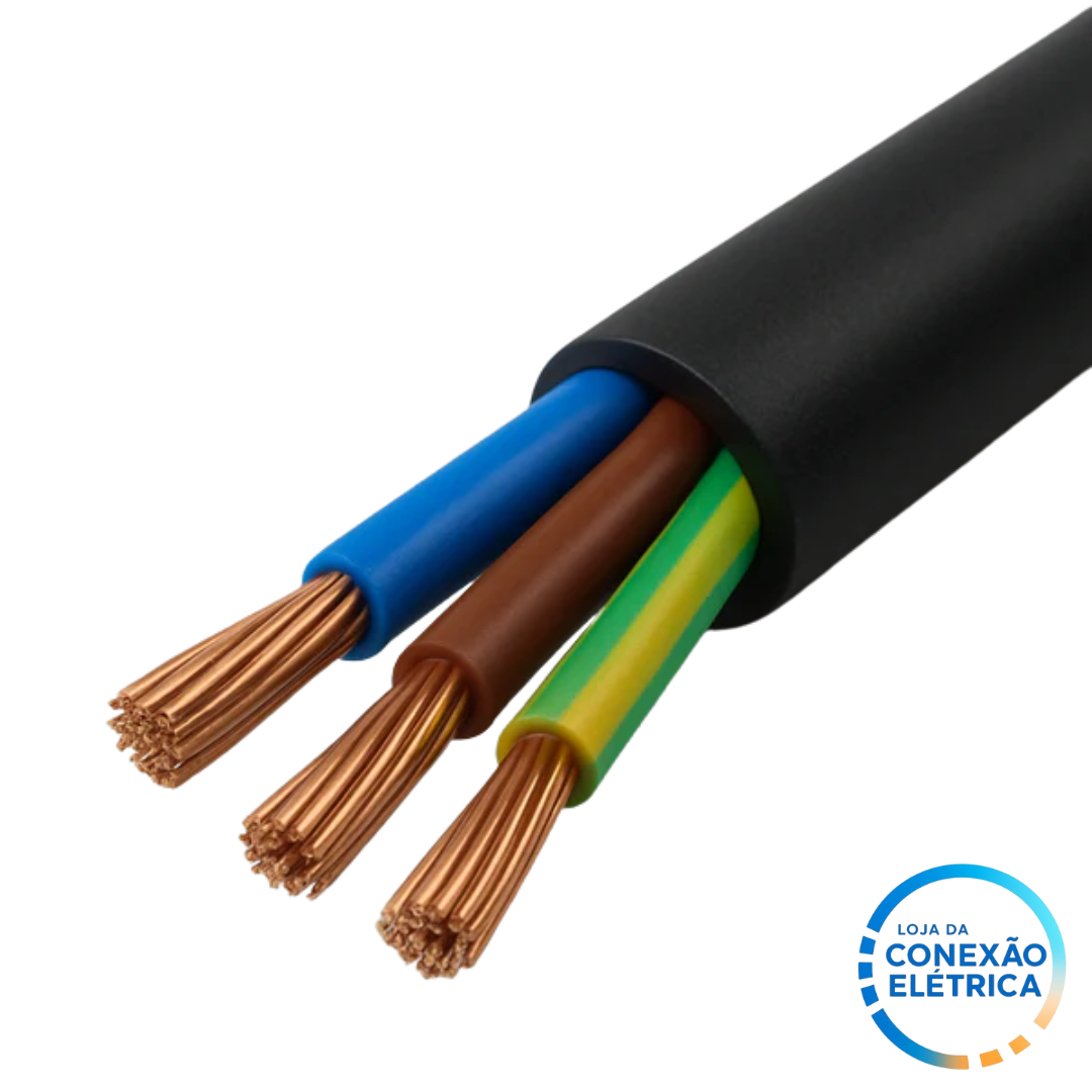 Cabo PP 3X0,75mm² 70°C 500V NM 247 - AZ, MR, TERRA - Loja da Conexão Elétrica