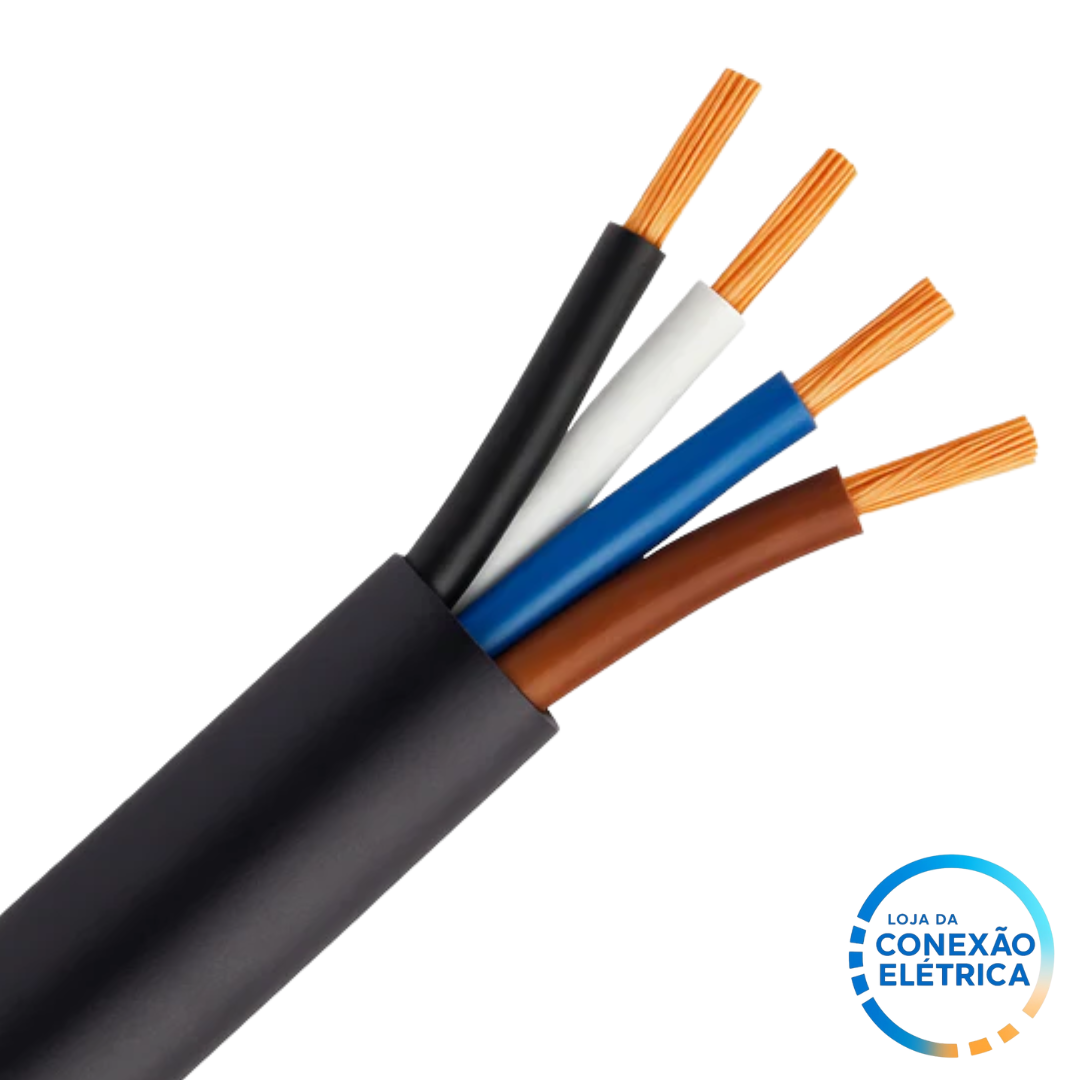 Cabo PP 4X0,50 105°C 750V NBR 9117 - BR,PT,MR,AZ - Loja da Conexão Elétrica
