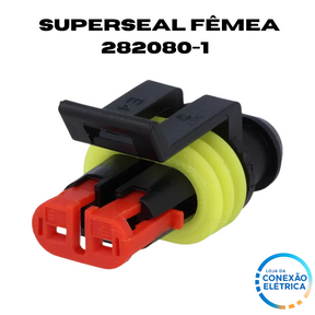 Kit 10 peças Conectores Superseal Macho e Fêmea - 2 vias - Loja da Conexão Elétrica