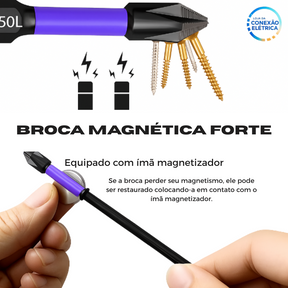Kit de Chaves de Fenda Magnética Bits 12 Peças - Loja da Conexão Elétrica