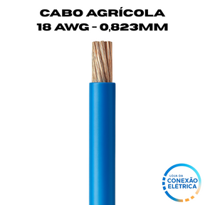 Cabo Agrícola 18awg (0,823mm2) - Norma SAE J1128 GXL XLPE - Rolo de 100 metros - Loja da Conexão Elétrica