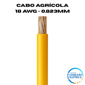 Cabo Agrícola 18awg (0,823mm2) - Norma SAE J1128 GXL XLPE - Rolo de 100 metros - Loja da Conexão Elétrica