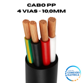 Cabo PP 4X10,0mm² 105°C 750V NBR 9117 - BR, VM, PT, TERRA - Loja da Conexão Elétrica