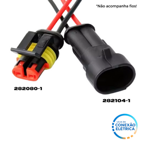 Kit 10 peças Conectores Superseal Macho e Fêmea - 2 vias - Loja da Conexão Elétrica