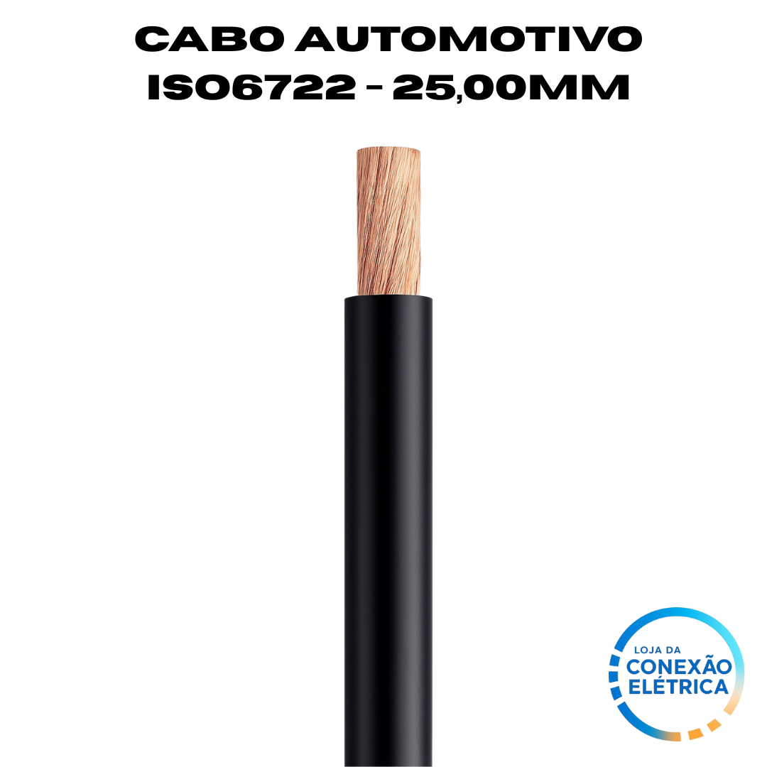 Cabo Automotivo ER 25,00mm2 600v ISO6722 - Loja da Conexão Elétrica