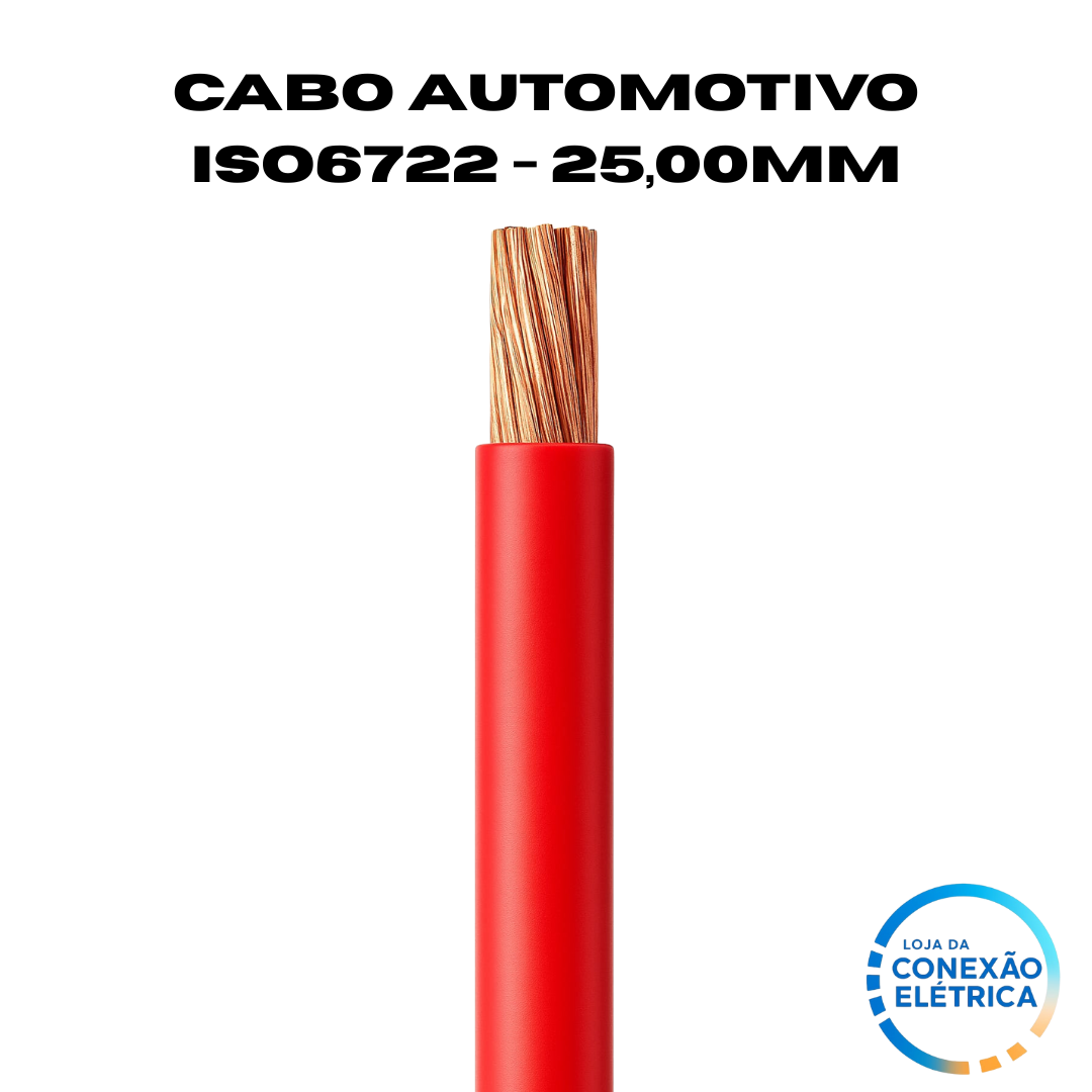 Cabo Automotivo ER 25,00mm2 600v ISO6722 - Loja da Conexão Elétrica